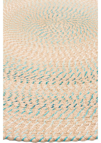 Clarksville Bej Çizgili Etnik Modern Desenli Poliproplen Jüt Halı modelleri