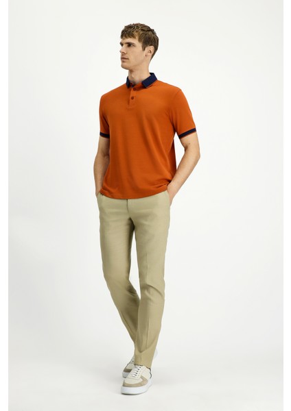 Polo Yaka Regular Fit Desenli Pamuklu Tişört fiyatları