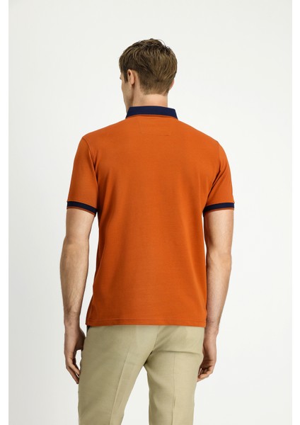 Polo Yaka Regular Fit Desenli Pamuklu Tişört indirimleri