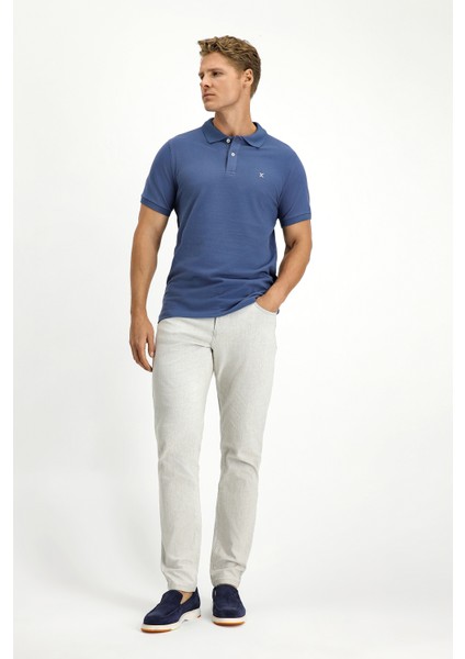 Polo Yaka Slim Fit Dar Kesim Nakışlı Pamuk Tişört fiyatları