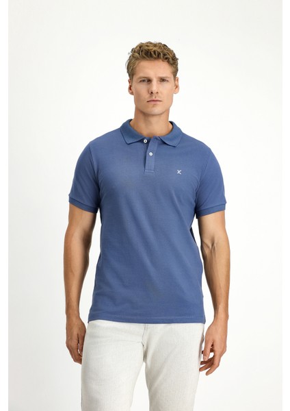 Polo Yaka Slim Fit Dar Kesim Nakışlı Pamuk Tişört modelleri