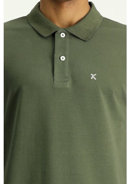 Polo Yaka Slim Fit Dar Kesim Nakışlı Pamuk Tişört indirimleri