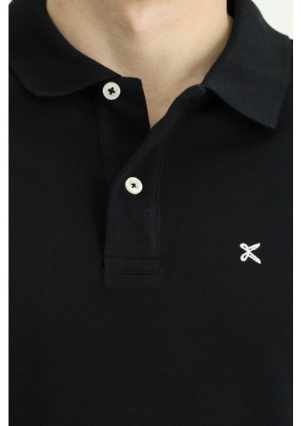 Polo Yaka Slim Fit Dar Kesim Nakışlı Pamuk Tişört indirimleri