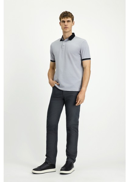 Polo Yaka Regular Fit Desenli Pamuklu Tişört fiyatları