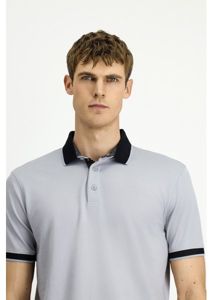 Polo Yaka Regular Fit Desenli Pamuklu Tişört modelleri