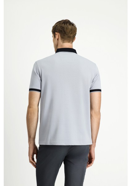 Polo Yaka Regular Fit Desenli Pamuklu Tişört indirimleri