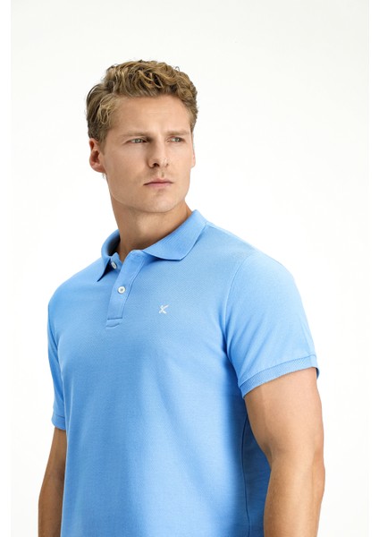 Polo Yaka Slim Fit Dar Kesim Nakışlı Pamuk Tişört modelleri