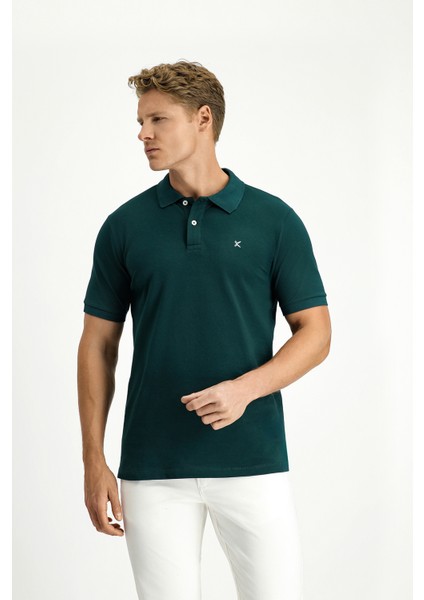 Polo Yaka Slim Fit Dar Kesim Nakışlı Pamuk Tişört modelleri