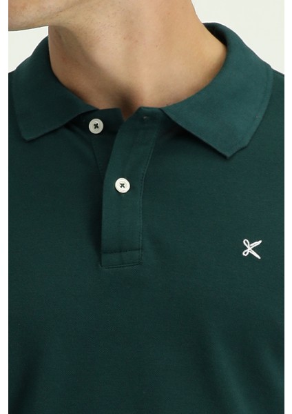 Polo Yaka Slim Fit Dar Kesim Nakışlı Pamuk Tişört indirimleri