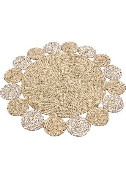 Cary Bej Modern Etnik Desenli Poliproplen Jüt Halı modelleri