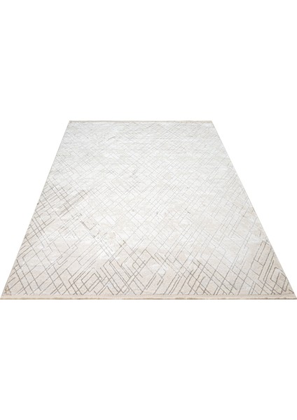 Edena Geometrik Krem Mikrofiber Dikdörtgen Modern Desenli Akrilik Hav Vermeyen Leke Tutmayan Kolay Temizlenen Yumuşak Makine Salon Yolluk Mutfak Halı modelleri