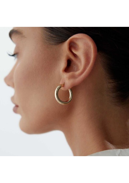 Medium 4mm Bombe Halka Küpe