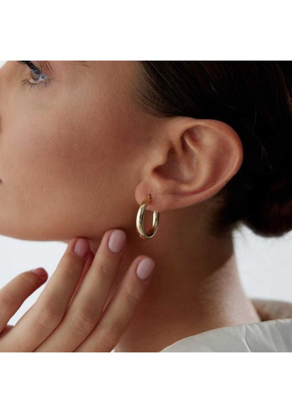 Medium 4mm Bombe Halka Küpe modelleri