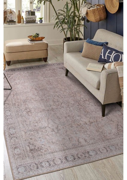 Lichfield Klasik Bej Polyester Dikdörtgen Modern Desenli Pamuk Makinada Yıkanabilir Hav Toz Vermez Leke Tutmayan Kaymaz Taban Dijital Makine Baskı Salon Yolluk Mutfak Halı fiyatları