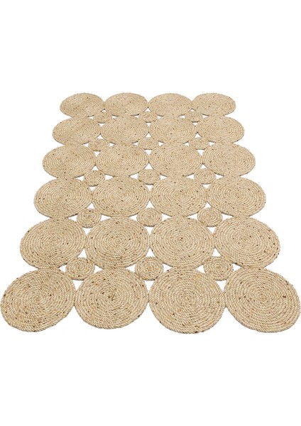 Fort Collins Bej Geometrik Etnik Modern Desenli Poliproplen Jüt Halı modelleri