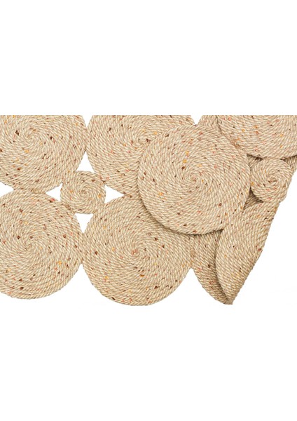 Fort Collins Bej Geometrik Etnik Modern Desenli Poliproplen Jüt Halı fırsatları