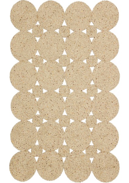 Fort Collins Bej Geometrik Etnik Modern Desenli Poliproplen Jüt Halı