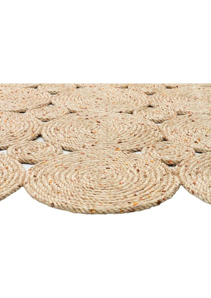 Fort Collins Bej Geometrik Etnik Modern Desenli Poliproplen Jüt Halı