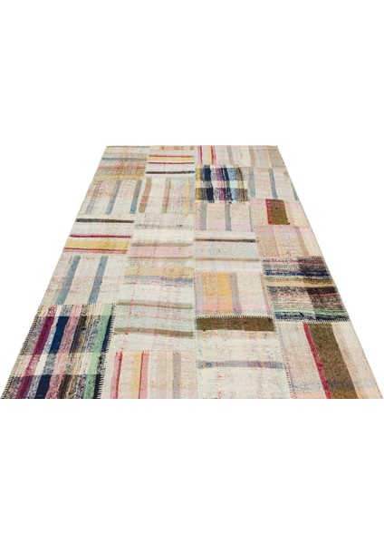 Iskece Bej Patchwork Yün Modern Desenli Yün Hav Toz Vermez Leke Tutmayan Salon Yolluk Mutfak El Dokuma Halı modelleri