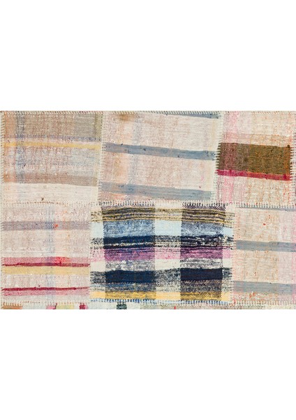 Iskece Bej Patchwork Yün Modern Desenli Yün Hav Toz Vermez Leke Tutmayan Salon Yolluk Mutfak El Dokuma Halı fırsatları