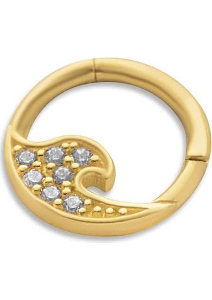 Taşlı Dalga Helix Piercing