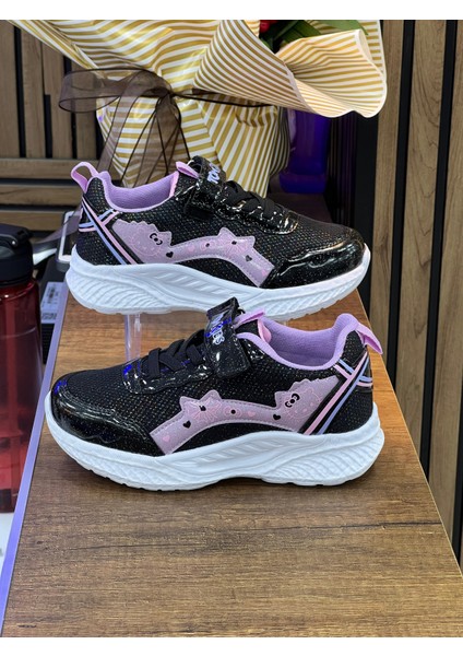 Kız Çocuk Ortopedik Spor Ayakkabı-Siyah-Lila modelleri