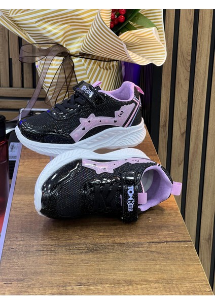 Kız Çocuk Ortopedik Spor Ayakkabı-Siyah-Lila fırsatları