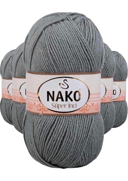 5 Adet Süper Inci El Örgü Ipi 100 gr Pastel Yeşil 11537