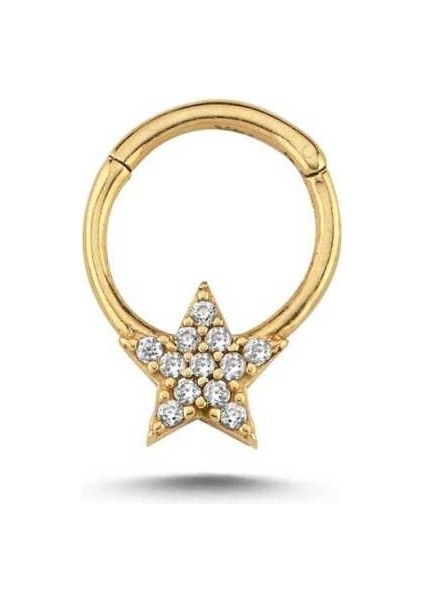 Star Taşlı Helix Piercing