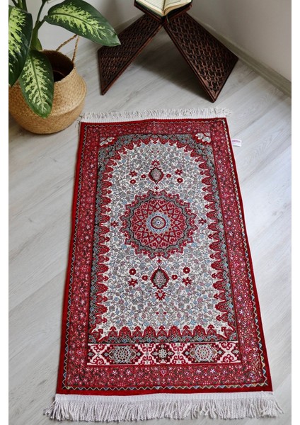 Osmanlı Desen Astarlı Lüks Seccade S1018 Krem