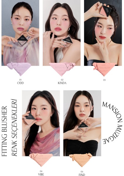 Ciltle Bütünleşen ve Pürüzsüzleştiren, Yumuşak Dokulu Allık Muzıgae Mansıon Fitting Blush (05 Find) modelleri