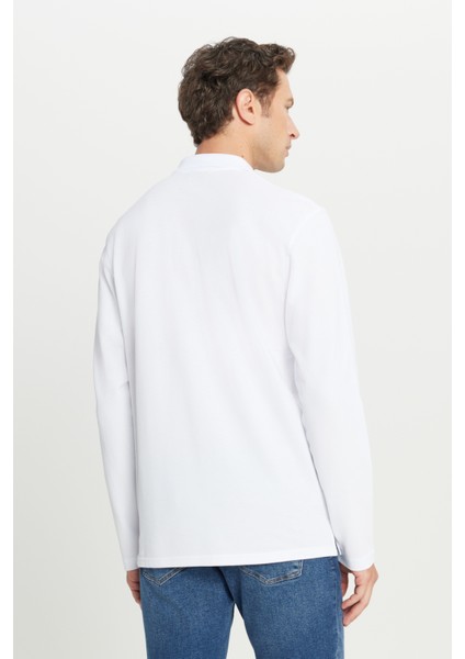 %100 Pamuk Standart Fit Normal Kesim Polo Yaka Sweatshirt indirimleri