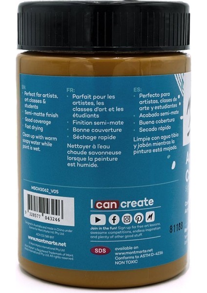 mm Akrilik Renkli Boya Signature 300ML - Raw Sienna fiyatları
