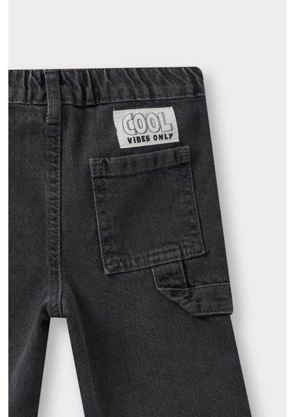 Erkek Bebek Beli Lastikli Jean Pantolon F5364A525AU fırsatları