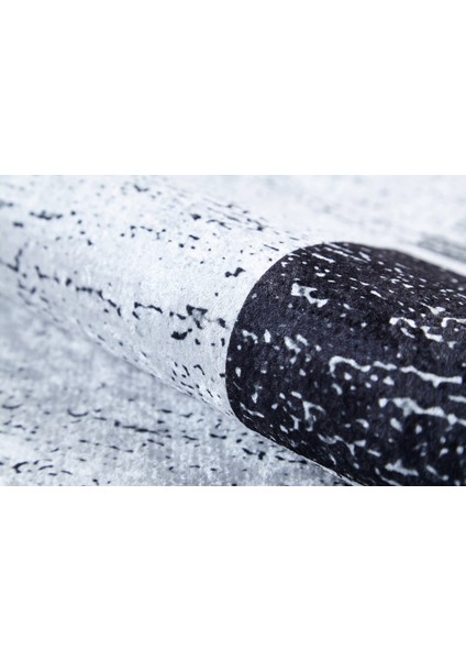 Muradabad Gri Çerçeveli Etnik Modern Desenli Makinada Yıkanabilir Hav Toz Vermez Leke Tutmayan Kaymaz Taban Dijital Makine Baskı Salon Yolluk Mutfak Halı fırsatları