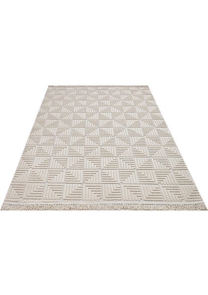 Dreamy Geometrik Bej Mikrofiber Dikdörtgen Modern Desenli Akrilik Hav Vermeyen Leke Tutmayan Kolay Temizlenen Yumuşak Makine Salon Yolluk Mutfak Halı fiyatları