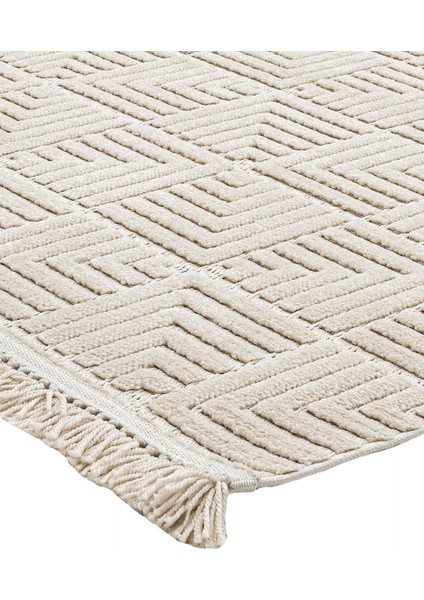 Dreamy Geometrik Bej Mikrofiber Dikdörtgen Modern Desenli Akrilik Hav Vermeyen Leke Tutmayan Kolay Temizlenen Yumuşak Makine Salon Yolluk Mutfak Halı modelleri