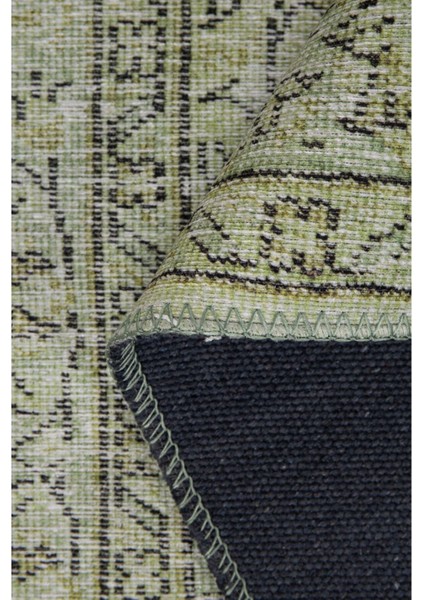 Gloucester Klasik Yeşil Polyester Dikdörtgen Modern Desenli Pamuk Makinada Yıkanabilir Hav Toz Vermez Leke Tutmayan Kaymaz Taban Dijital Makine Baskı Salon Yolluk Mutfak Halı fırsatları