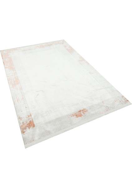 Xerena Bakır Çerçeveli Etnik Modern Desenli Viskon Hav Vermeyen Leke Tutmayan Kolay Temizlenen Yumuşak Makine Salon Yolluk Mutfak Halı indirimleri