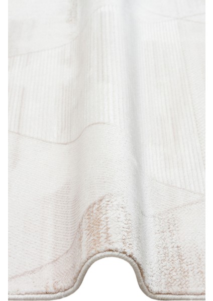 Euphrates Bej Geometrik Etnik Modern Desenli Akrilik Hav Vermeyen Leke Tutmayan Kolay Temizlenen Yumuşak Makine Salon Yolluk Mutfak Halı modelleri