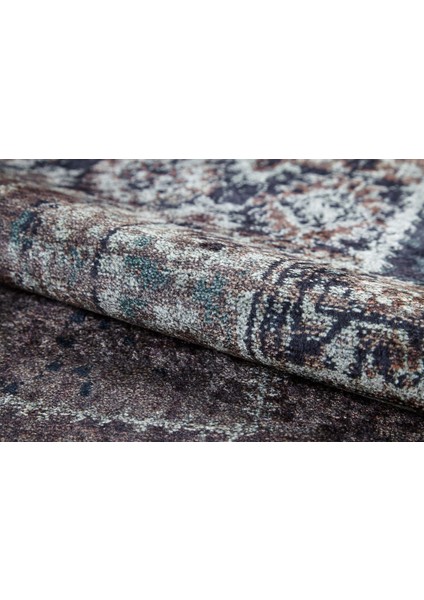 Biecz Kahverengi Patchwork Etnik Modern Desenli Makinada Yıkanabilir Hav Toz Vermez Leke Tutmayan Kaymaz Taban Dijital Makine Baskı Salon Yolluk Mutfak Halı fırsatları