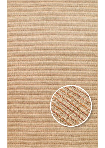 Gita Bej Düz Etnik Modern Desenli Poliproplen Hav Vermeyen Leke Tutmayan Kolay Temizlenen Yumuşak Makine Salon Yolluk Mutfak Halı