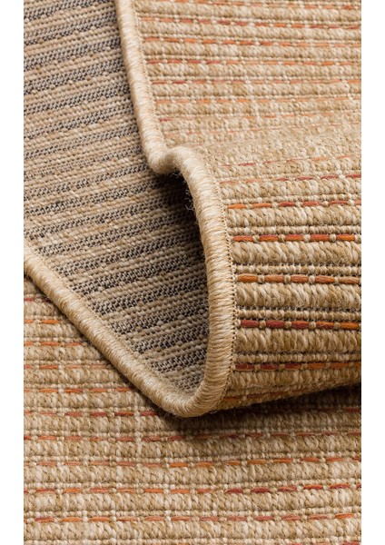 Gita Bej Düz Etnik Modern Desenli Poliproplen Hav Vermeyen Leke Tutmayan Kolay Temizlenen Yumuşak Makine Salon Yolluk Mutfak Halı