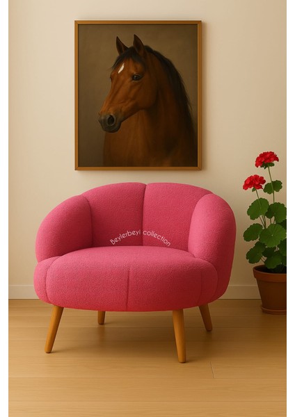 Papatya Berjer,çay Seti Tekli Koltuk Berjer Krem Renkli (Salon, Balkon, Ofis) Dolgulu Krlent Hediyeli