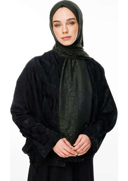 Henna Desen Çift Taraflı Şal Siyah-Haki fiyatları