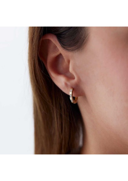 Taşlı Mini Halka J Küpe fiyatları