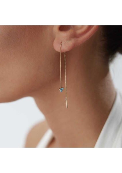 Aqua Üçlü Tomurcuk Sallantılı Küpe fiyatları