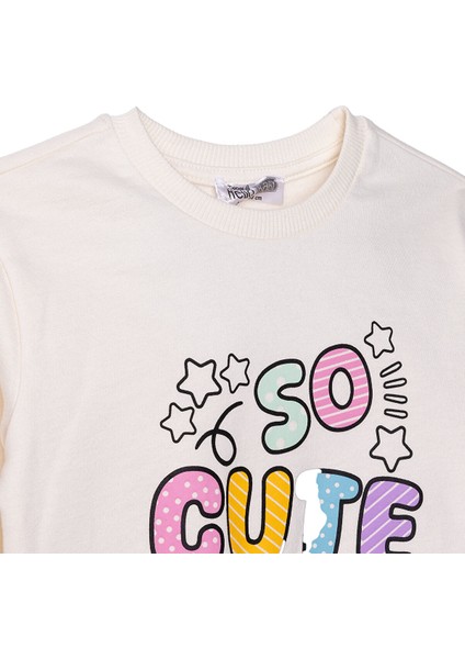 Kız Bebek Eşofman Takım Bisiklet Yaka Uzun Kol Lastikli Paça modelleri