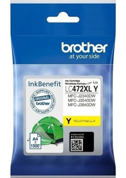 LC472XLY Yellow Sarı 1.500 Sayfa Kapasiteli Kartuş MFC-J2340-J3540-J3940