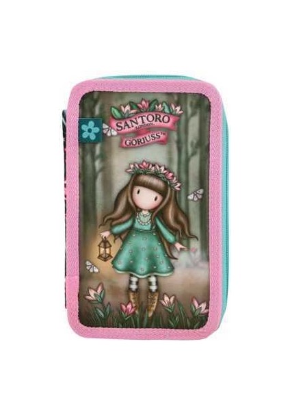Gorjuss Wildflower Üç Katlı Dolu Kalem Kutusu 607GJ36